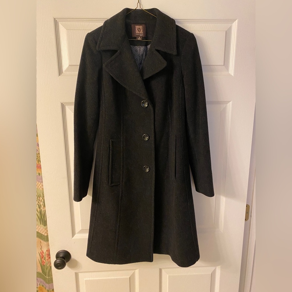 Anne Klein Grey Wool Coat